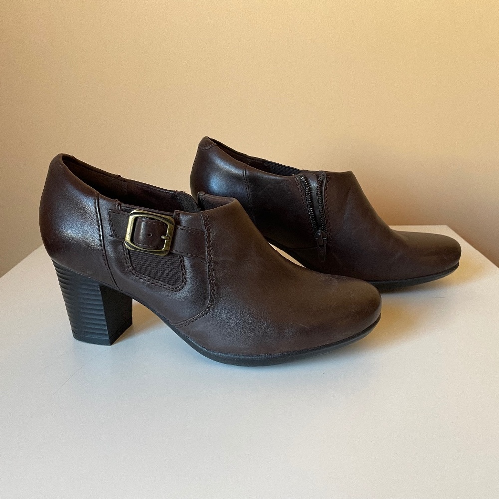 Clarks Brown Booties 7M